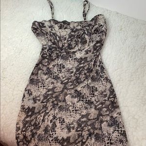Snakeskin Flow Top Mini Dress
